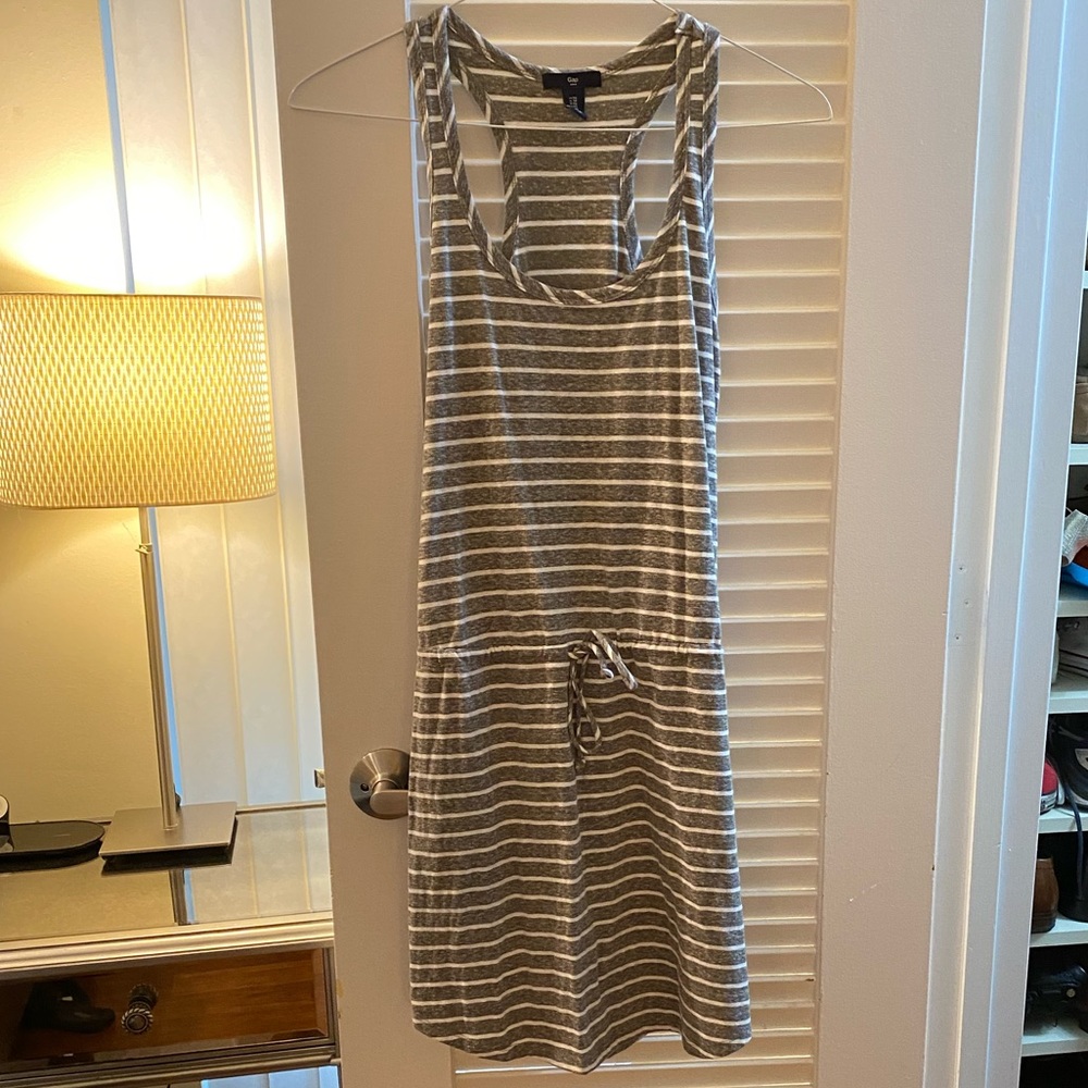 Grey striped cover up